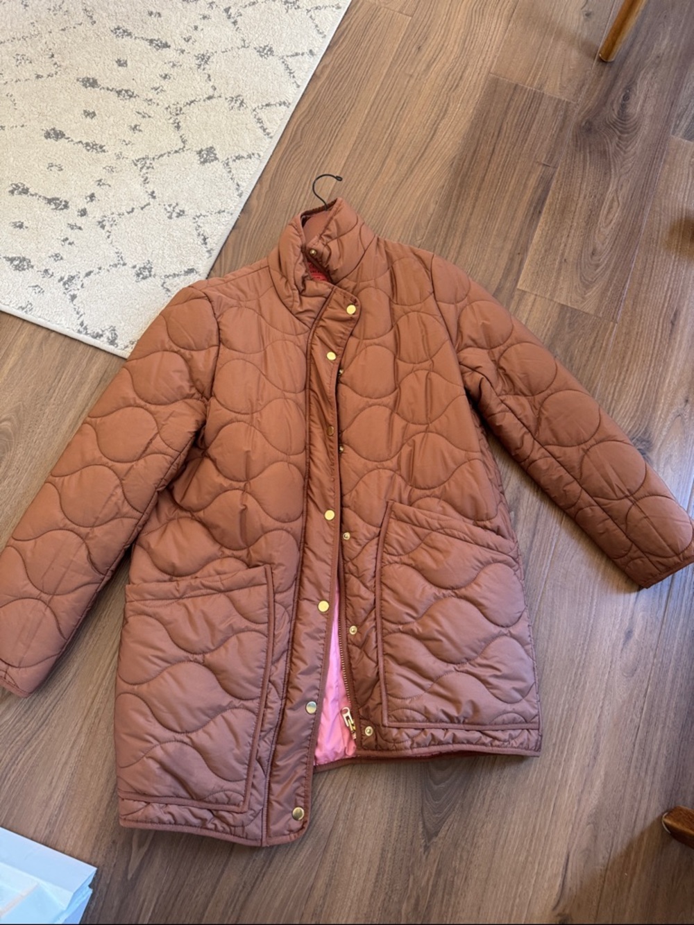 J. Crew Quilted Rust Brown Lightweight Puffer Jacket